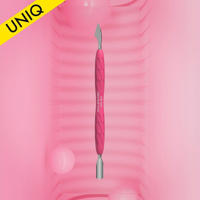 Staleks cuticle pusher, Gummy - UNIQ 10 TYPE 3 (rounded narrow pusher and cleaner)-Cuticle Pushers-STALEKS PRO-Gel Essentialz