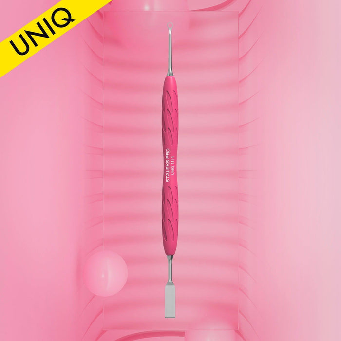 Staleks cuticle pusher, Gummy - UNIQ 11 TYPE 1 (straight flat and loop pusher)-Cuticle Pushers-STALEKS PRO-Gel Essentialz