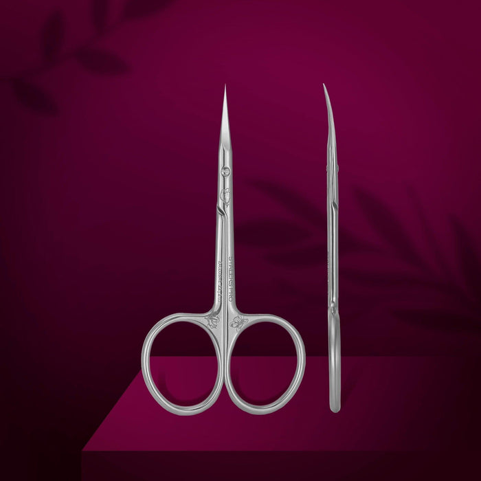 Staleks cuticle scissors "Magnolia" - EXCLUSIVE 22 TYPE 2 (with hook)-Cuticle Scissors-STALEKS PRO-Gel Essentialz