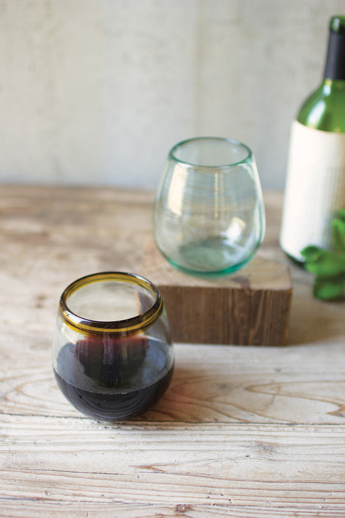 Stemless Wine Glass-Clear