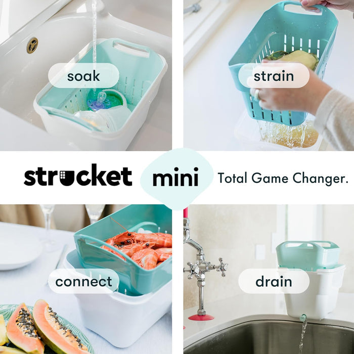 In the kitchen, laundry room, studio, or garage, Strucket makes dyeing, blocking, washing, scouring, and sanitizing jobs just easier.