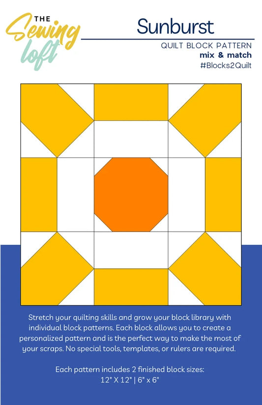 Sunburst Quilt Block Pattern
