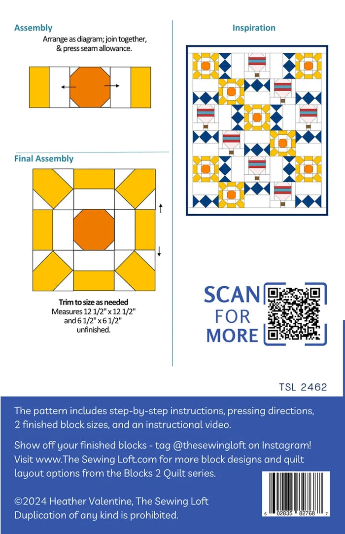 Sunburst Quilt Block Pattern