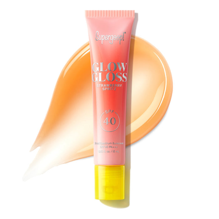 Supergoop Glow Gloss SPF 40 Lip Balm Strawberry Spritz