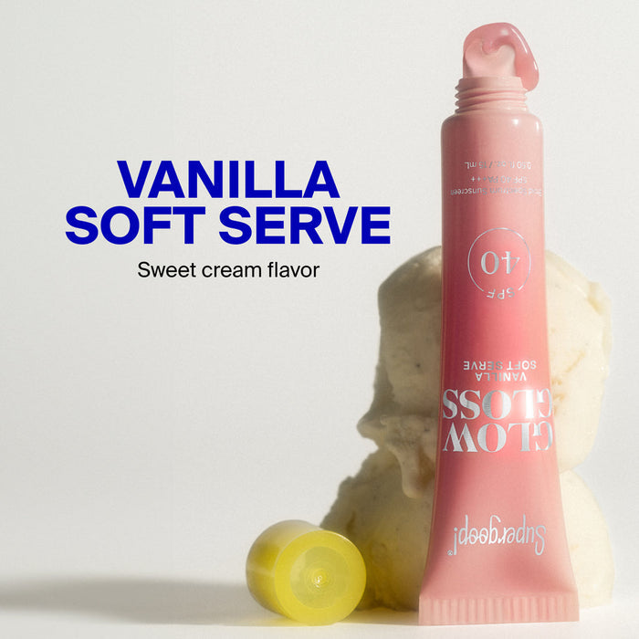 Supergoop Glow Gloss SPF 40 Lip Balm Vanilla Soft Serve