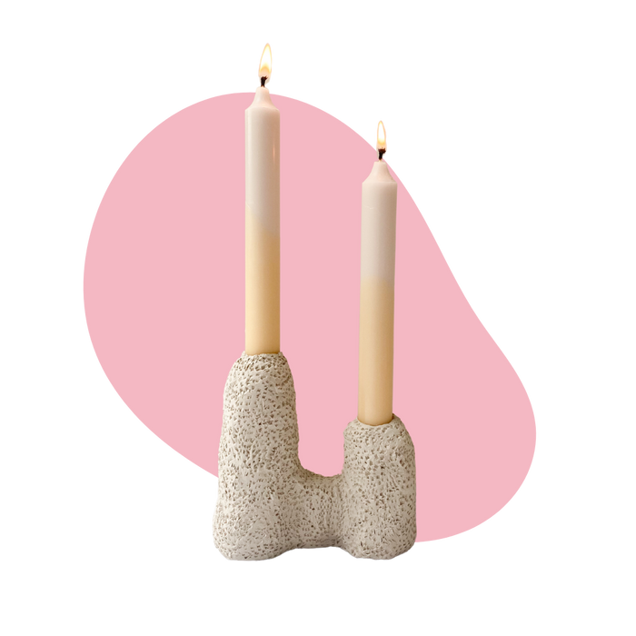 Pottery with a Purpose Taper Candle + Clay Kit – Air Dry