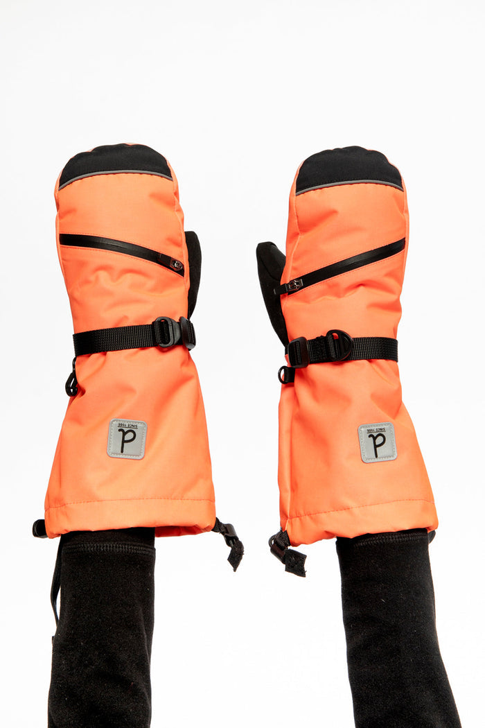 Teknik Winter Mittens Bright Orange-1