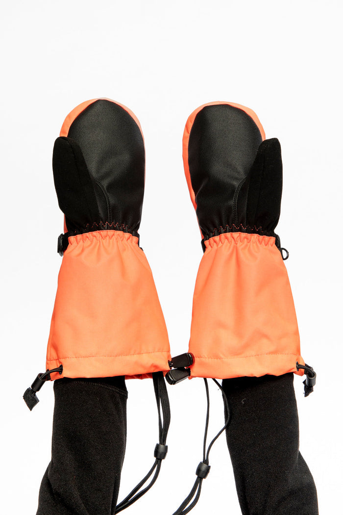 Teknik Winter Mittens Bright Orange-2