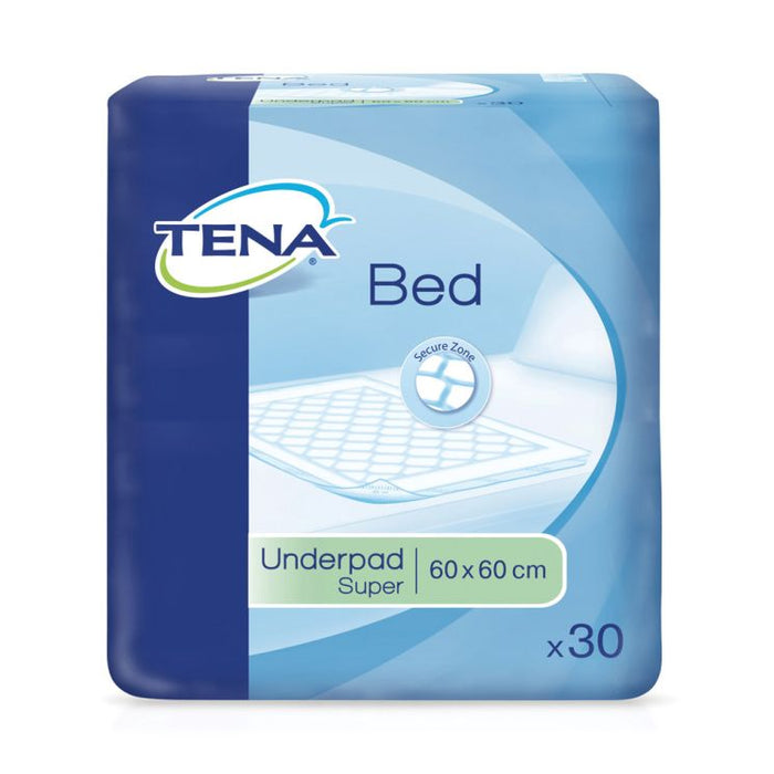 TENA Bed Super Secure Zone Pads - 60x60cm - 30 Pack