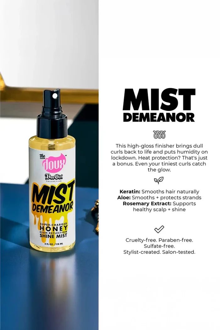 THE DOUX BEE GIRL MIST DEMEANOR HONEY SHINE HAIR MIST 4oz THE DOUX