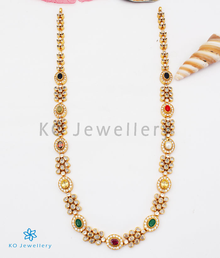 The Krutika Silver Navratna Necklace