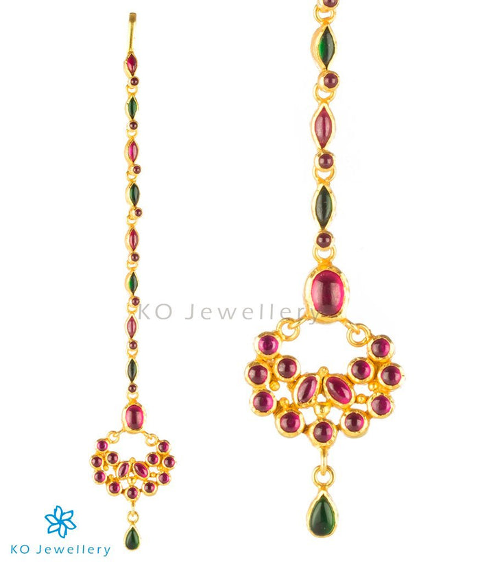 Temple jewellery maang tikka borla for Indian bride