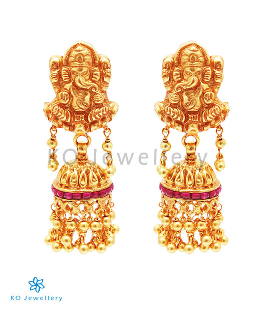 The Rudranuush Silver Ganesha Jhumka
