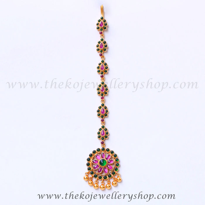 Pretty maang tikka vintage temple jewellery gold plated