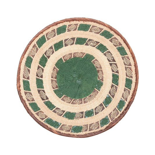 Tonga Painted Pattern Baskets | Green Pattern