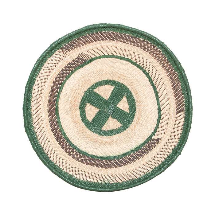 Tonga Painted Pattern Baskets | Green Pattern