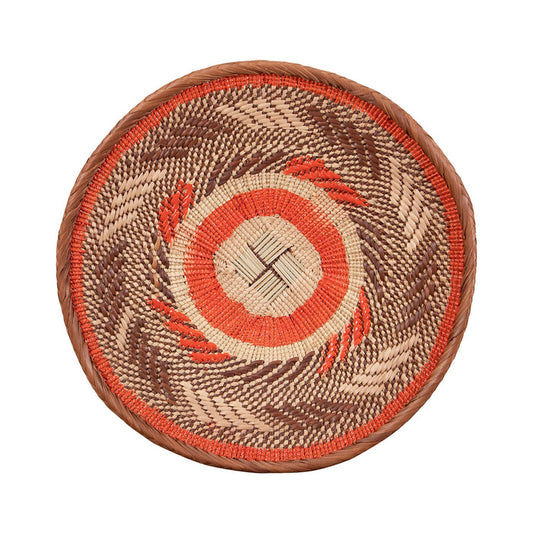 Tonga Painted Pattern Baskets | Orange Pattern