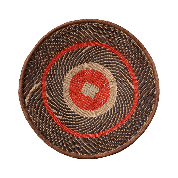 Tonga Painted Pattern Baskets | Orange Pattern