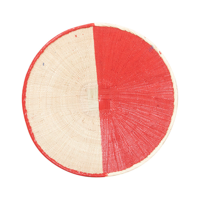 Tonga Painted Pattern Baskets | Red Natural