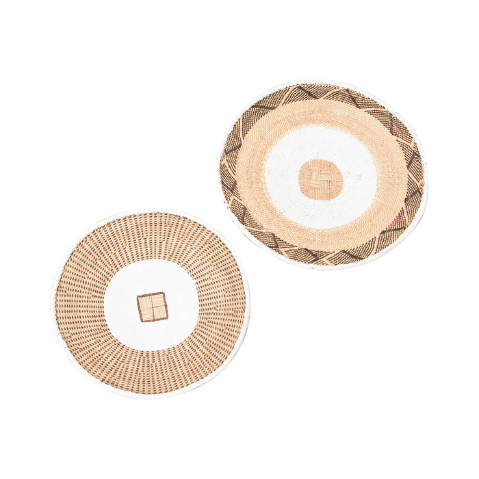 Tonga Painted Pattern Baskets | White Pattern