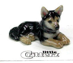Tracker German Shepherd Puppy Porcelain Miniature