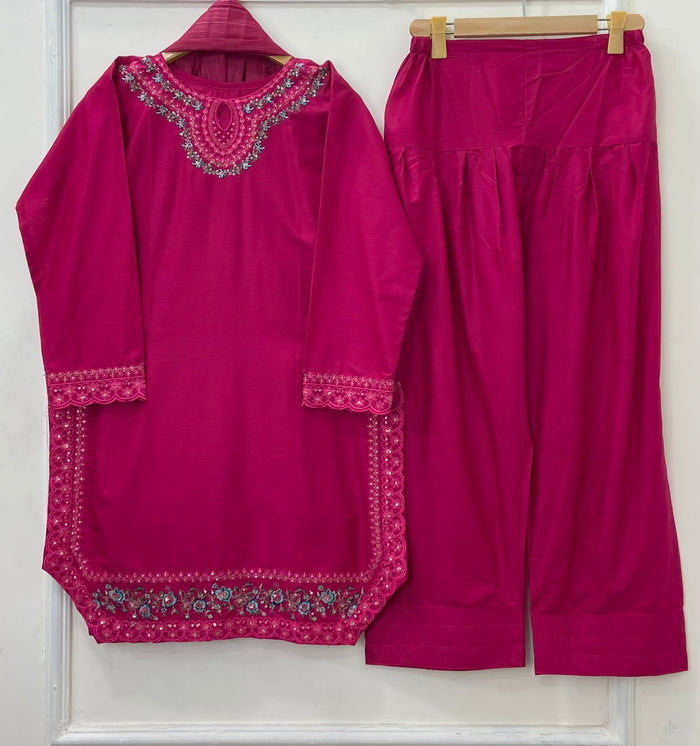 Traditional Eid Shalwar Kameez 3PC (Premium Cotton) 3PC D-477