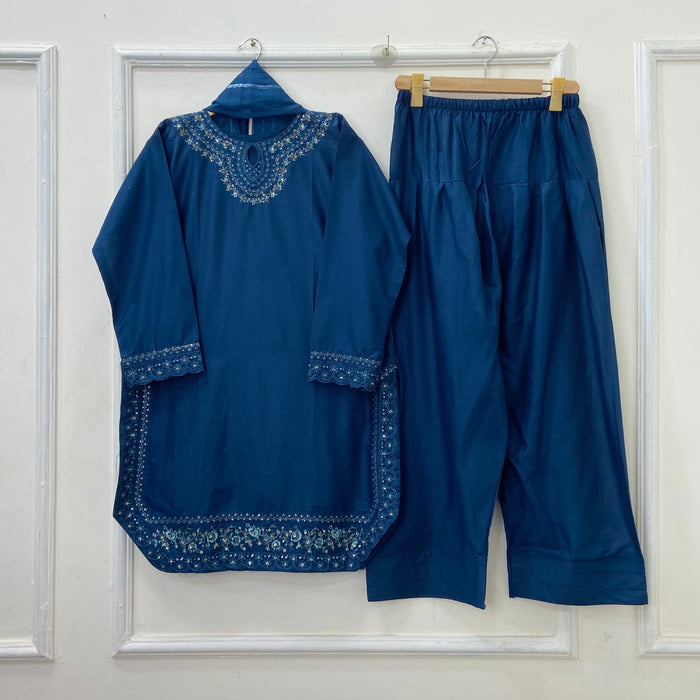 Traditional Eid Shalwar Kameez 3PC (Premium Cotton) 3PC D-477