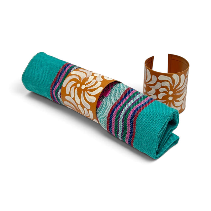 Traditional Hand Painted Metal Napkin Ring