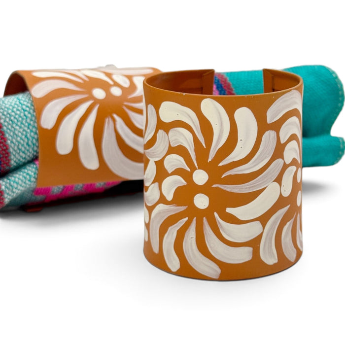 Traditional Hand Painted Metal Napkin Ring
