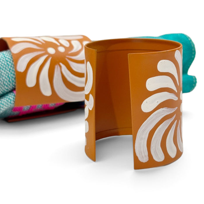 Traditional Hand Painted Metal Napkin Ring