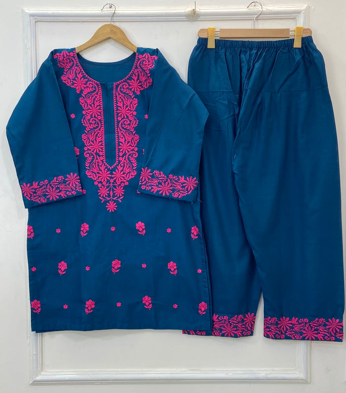 Trendy Embroidered Farshi Shalwar 2PC (Khaddar) D-235