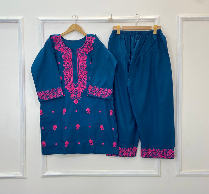 Trendy Embroidered Farshi Shalwar 2PC (Khaddar) D-235