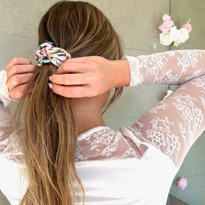 Tropical: Pure Mulberry Silk Scrunchie