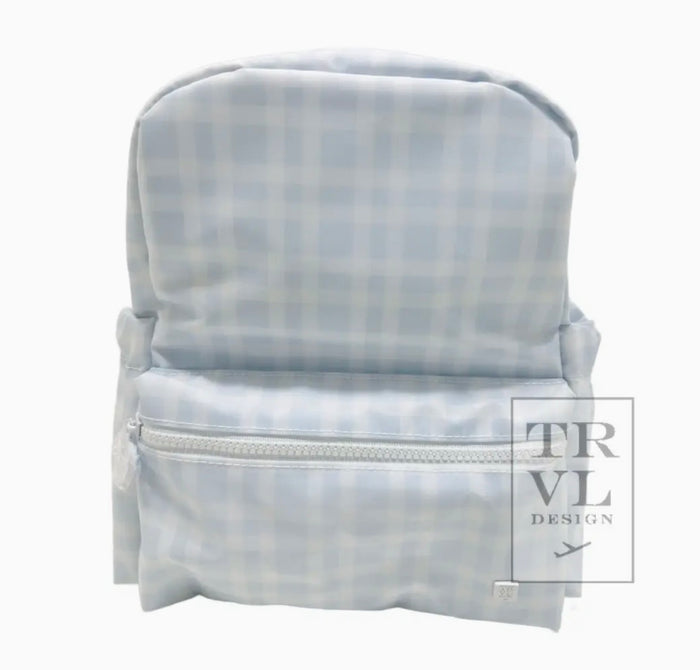 TRVL Design Mini Backer - Primlico Plaid Blue Backpack