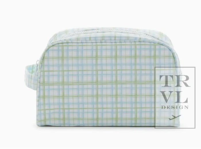 TRVL Design Stowaway - Toiletry Bag Classic Plaid Green