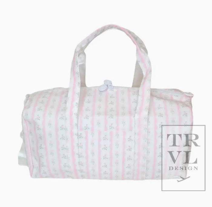 TRVL Design Weekender - Ribbon Floral Pink Duffle Bag