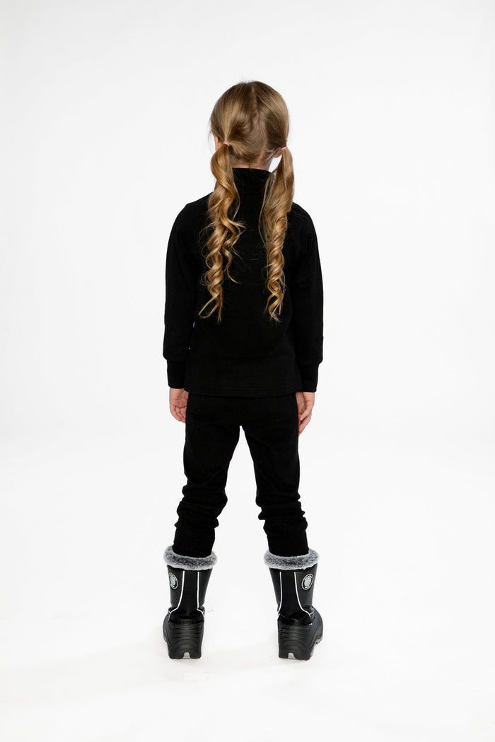 Two Piece Thermal Underwear Black-3