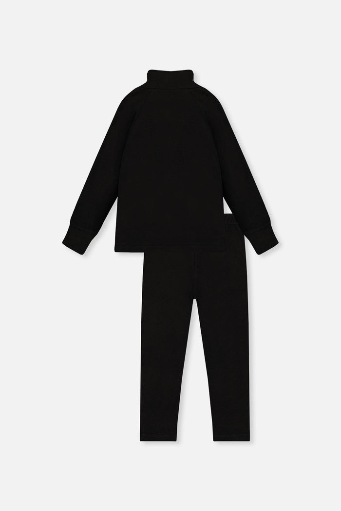 Two Piece Thermal Underwear Black-4