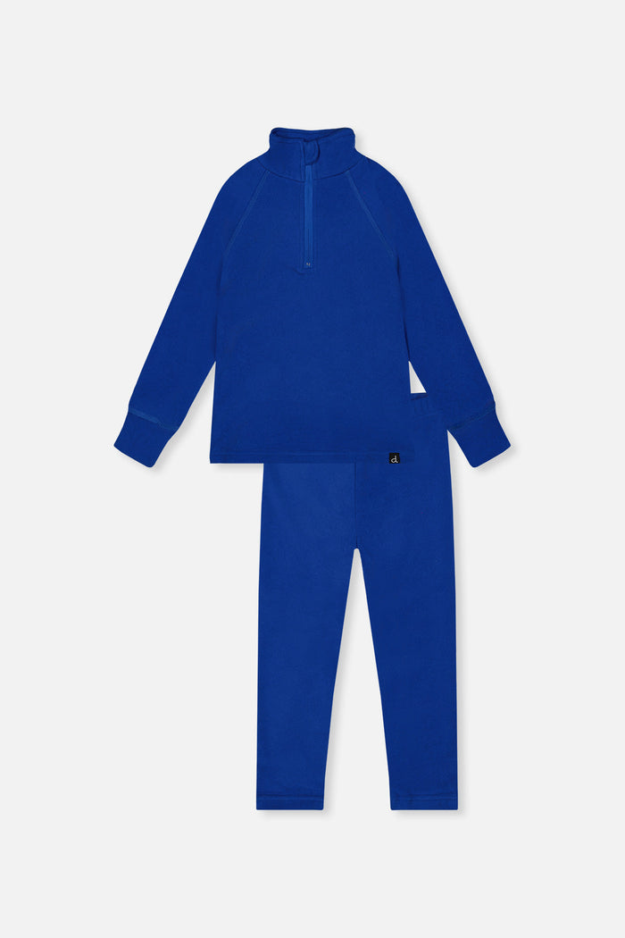 Two Piece Thermal Underwear Royal Blue-0