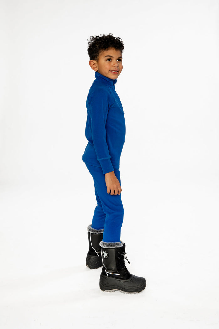Two Piece Thermal Underwear Royal Blue-2