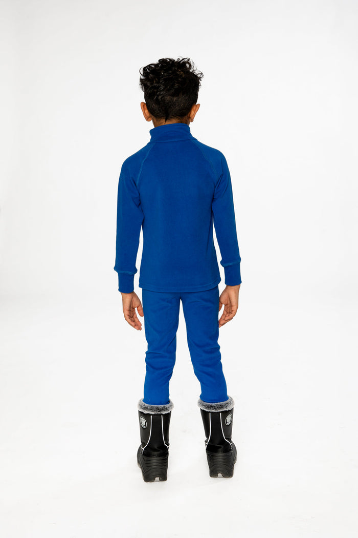 Two Piece Thermal Underwear Royal Blue-3