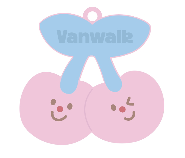 Vanwalk Happy Cherry Charm Design Bag Pendants W1142