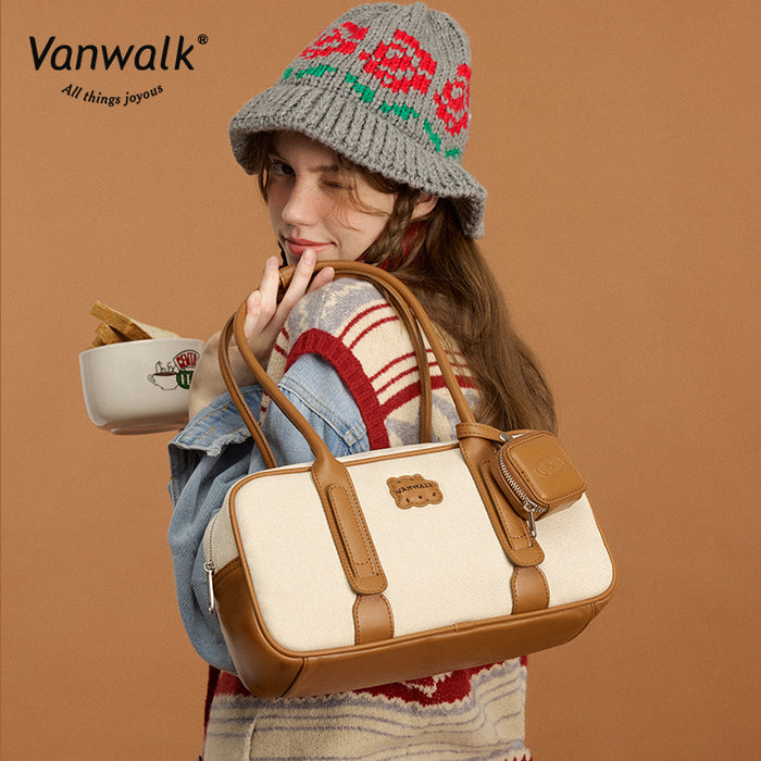 Vanwalk Water-Resistant Pizza Series shoulder bag V2878