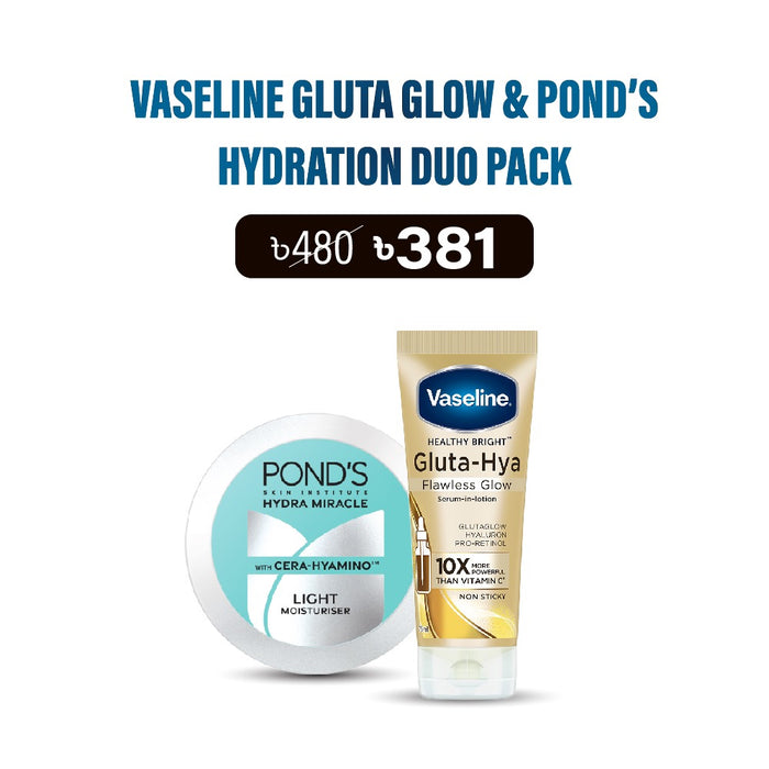 Vaseline Gluta Glow & Ponds Hydration Duo Pack