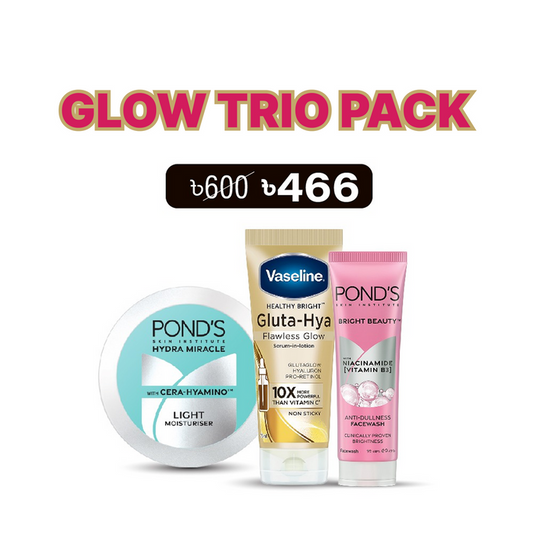 Vaseline & Ponds Glow Trio Pack