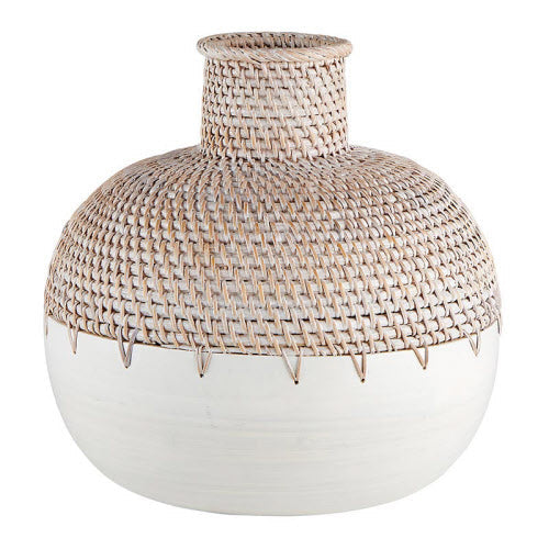 White Bamboo Vase
