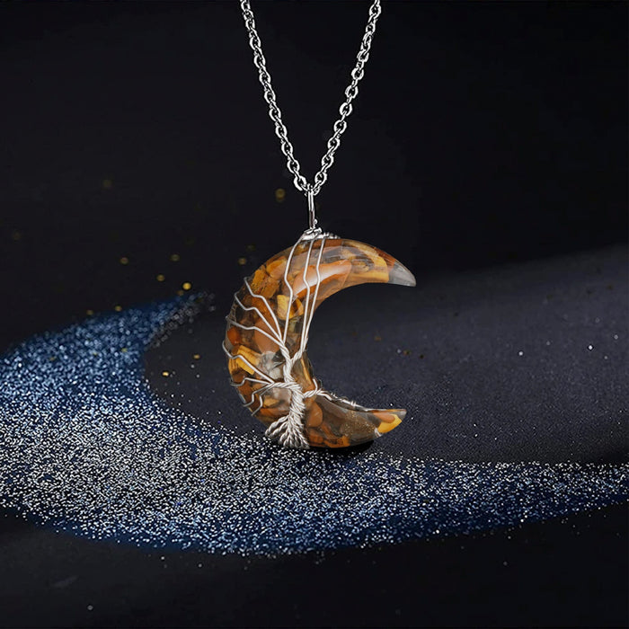 Tiger Eye / Resin Gravel Necklace