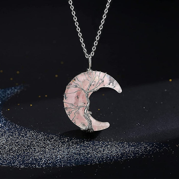 Pink Crystal / Resin Gravel Necklace