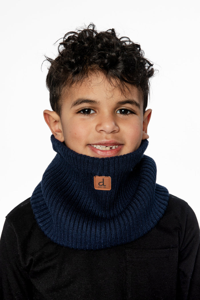 Winter Knit Neckwarmer Cool Dark Grey-1