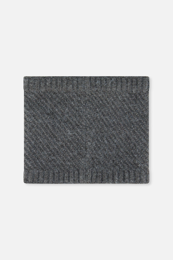 Winter Knit Neckwarmer Cool Dark Grey-2